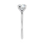 Sapphire Row Lab-Grown Round Diamond Claw-Prong Engagement Ring - 14K White Gold, 1 1/2 ctw (view 4)