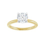 Sapphire Row Lab-Grown Round Diamond Claw-Prong Engagement Ring - 14K Yellow & White Gold, 1 ctw (view 3)
