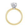 Sapphire Row Lab-Grown Round Diamond Claw-Prong Engagement Ring - 14K Yellow & White Gold, 2 ctw (view 2)
