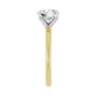 Sapphire Row Lab-Grown Round Diamond Claw-Prong Engagement Ring - 14K Yellow & White Gold, 2 ctw (view 4)