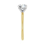 Sapphire Row Lab-Grown Round Diamond Claw-Prong Engagement Ring - 14K Yellow & White Gold, 1 1/2 ctw (view 4)