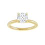 Sapphire Row Lab-Grown Round Diamond Claw-Prong Engagement Ring - 14K Yellow Gold, 1 ctw (view 3)