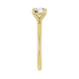 Sapphire Row Lab-Grown Round Diamond Claw-Prong Engagement Ring - 14K Yellow Gold, 1 ctw (view 4)
