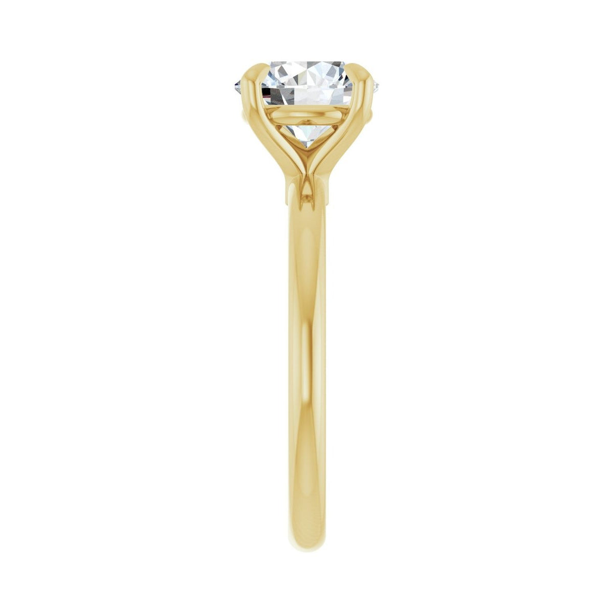 Sapphire Row Lab-Grown Round Diamond Claw-Prong Engagement Ring - 14K Yellow Gold, 2 ctw (view 4)