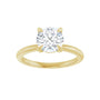Sapphire Row Lab-Grown Round Diamond Claw-Prong Engagement Ring - 14K Yellow Gold, 1 1/2 ctw (view 3)