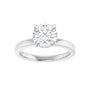 Sapphire Row Lab-Grown Round Diamond Claw-Prong Hidden Halo-Style Engagement Ring - 14K White Gold, 1 5/8 ctw (view 3)