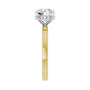 Sapphire Row Lab-Grown Round Diamond Claw-Prong Hidden Halo-Style Engagement Ring - 14K Yellow & White Gold, 2 ctw (view 4)