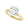 Sapphire Row Lab-Grown Round Diamond Claw-Prong Hidden Halo-Style Engagement Ring - 14K Yellow & White Gold, 2 ctw (view 5)