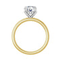Sapphire Row Lab-Grown Round Diamond Claw-Prong Hidden Halo-Style Engagement Ring - 14K Yellow & White Gold, 1 5/8 ctw (view 2)