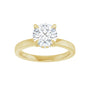 Sapphire Row Lab-Grown Round Diamond Claw-Prong Hidden Halo-Style Engagement Ring - 14K Yellow Gold, 1 5/8 ctw (view 3)