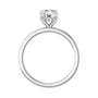 Sapphire Row Lab-Grown Round Diamond Claw-Prong Hidden Halo-Style Engagement Ring - 14K White Gold, 1 ctw (view 2)