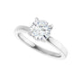 Sapphire Row Lab-Grown Round Diamond Claw-Prong Hidden Halo-Style Engagement Ring - 14K White Gold, 1 ctw (view 5)