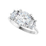 Sapphire Row Lab-Grown Round Diamond Claw-Prong Three-Stone Engagement Ring - 14K White Gold, 2 3/8 ctw (view 5)