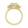 Sapphire Row Lab-Grown Round Diamond Claw-Prong Three-Stone Engagement Ring - 14K Yellow Gold, 2 3/8 ctw (view 2)