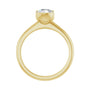 Sapphire Row Lab-Grown Round Diamond Half-Bezel Engagement Ring - 14K Yellow Gold, 1 ctw (view 2)