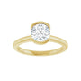 Sapphire Row Lab-Grown Round Diamond Half-Bezel Engagement Ring - 14K Yellow Gold, 1 ctw (view 3)