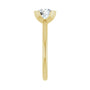 Sapphire Row Lab-Grown Round Diamond Half-Bezel Engagement Ring - 14K Yellow Gold, 1 ctw (view 4)