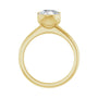 Sapphire Row Lab-Grown Round Diamond Half-Bezel Engagement Ring - 14K Yellow Gold, 2 ctw (view 2)