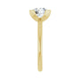 Sapphire Row Lab-Grown Round Diamond Half-Bezel Engagement Ring - 14K Yellow Gold, 1 1/2 ctw (view 4)