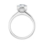 Sapphire Row Lab-Grown Round Diamond Half-Bezel Engagement Ring - 14K White Gold, 2 ctw (view 2)