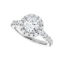 Sapphire Row Lab-Grown Round Diamond Halo-Style Engagement Ring - 14K White Gold, 1 3/4 ctw (view 5)
