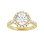 Sapphire Row Lab-Grown Round Diamond Halo-Style Engagement Ring - 14K Yellow Gold, 2 1/3 ctw (view 3)