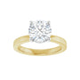 Sapphire Row Lab-Grown Round Diamond Hidden Halo-Style Engagement Ring - 14K Yellow & White Gold, 2 ctw (view 3)