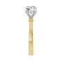 Sapphire Row Lab-Grown Round Diamond Hidden Halo-Style Engagement Ring - 14K Yellow & White Gold, 1 5/8 ctw (view 4)