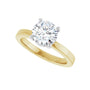 Sapphire Row Lab-Grown Round Diamond Hidden Halo-Style Engagement Ring - 14K Yellow & White Gold, 1 5/8 ctw (view 5)