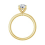 Sapphire Row Lab-Grown Round Diamond Hidden Halo-Style Engagement Ring - 14K Yellow Gold, 1 ctw (view 2)