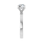 Sapphire Row Lab-Grown Round Diamond Hidden Halo-Style Engagement Ring - 14K White Gold, 1 ctw (view 4)