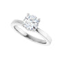 Sapphire Row Lab-Grown Round Diamond Hidden Halo-Style Engagement Ring - 14K White Gold, 1 ctw (view 5)