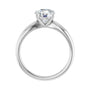Sapphire Row Lab-Grown Round Diamond Low-Profile Solitaire Engagement Ring - 14K White Gold, 1 1/2 ctw (view 2)