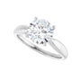 Sapphire Row Lab-Grown Round Diamond Low-Profile Solitaire Engagement Ring - 14K White Gold, 2 ctw (view 5)