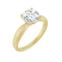 Sapphire Row Lab-Grown Round Diamond Low-Profile Solitaire Engagement Ring - 14K Yellow Gold, 1 1/2 ctw