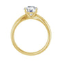 Sapphire Row Lab-Grown Round Diamond Low-Profile Solitaire Engagement Ring - 14K Yellow Gold, 1 1/2 ctw (view 2)