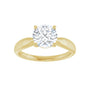 Sapphire Row Lab-Grown Round Diamond Low-Profile Solitaire Engagement Ring - 14K Yellow Gold, 1 1/2 ctw (view 3)