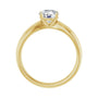 Sapphire Row Lab-Grown Round Diamond Low-Profile Solitaire Engagement Ring - 14K Yellow Gold, 1 ctw (view 2)