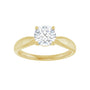 Sapphire Row Lab-Grown Round Diamond Low-Profile Solitaire Engagement Ring - 14K Yellow Gold, 1 ctw (view 3)