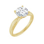 Sapphire Row Lab-Grown Round Diamond Low-Profile Solitaire Engagement Ring - 14K Yellow Gold, 2 ctw