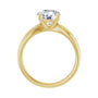 Sapphire Row Lab-Grown Round Diamond Low-Profile Solitaire Engagement Ring - 14K Yellow Gold, 2 ctw (view 2)