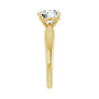 Sapphire Row Lab-Grown Round Diamond Low-Profile Solitaire Engagement Ring - 14K Yellow Gold, 2 ctw (view 4)
