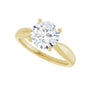 Sapphire Row Lab-Grown Round Diamond Low-Profile Solitaire Engagement Ring - 14K Yellow Gold, 2 ctw (view 5)