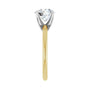 Sapphire Row Lab-Grown Round Diamond Solitaire Engagement Ring - 14K Yellow & White Gold, 2 ctw (view 4)