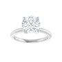 Sapphire Row Lab-Grown Round Diamond Solitaire Engagement Ring - 14K White Gold, 2 ctw (view 3)