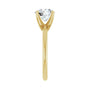 Sapphire Row Lab-Grown Round Diamond Solitaire Engagement Ring - 14K Yellow Gold, 2 ctw (view 4)