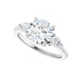 Sapphire Row Lab-Grown Round Diamond Three-Stone Engagement Ring - 14K White Gold, 2 1/4 ctw (view 5)