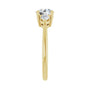 Sapphire Row Lab-Grown Round Diamond Three-Stone Engagement Ring - 14K Yellow Gold, 1 1/4 ctw (view 4)