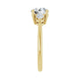 Sapphire Row Lab-Grown Round Diamond Three-Stone Engagement Ring - 14K Yellow Gold, 1 3/4 ctw (view 4)