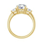 Sapphire Row Lab-Grown Round Diamond Three-Stone Engagement Ring - 14K Yellow Gold, 2 1/4 ctw (view 2)